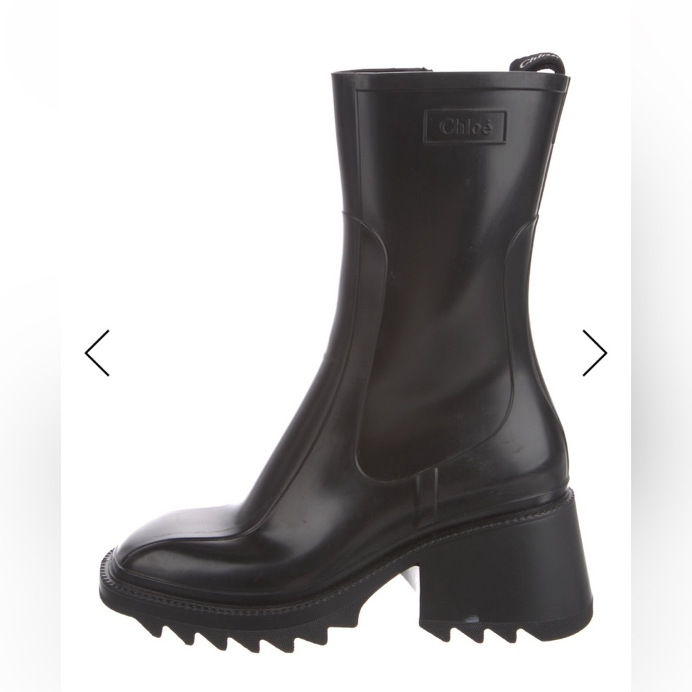 Chloé Black Rain Rubber Boots 38